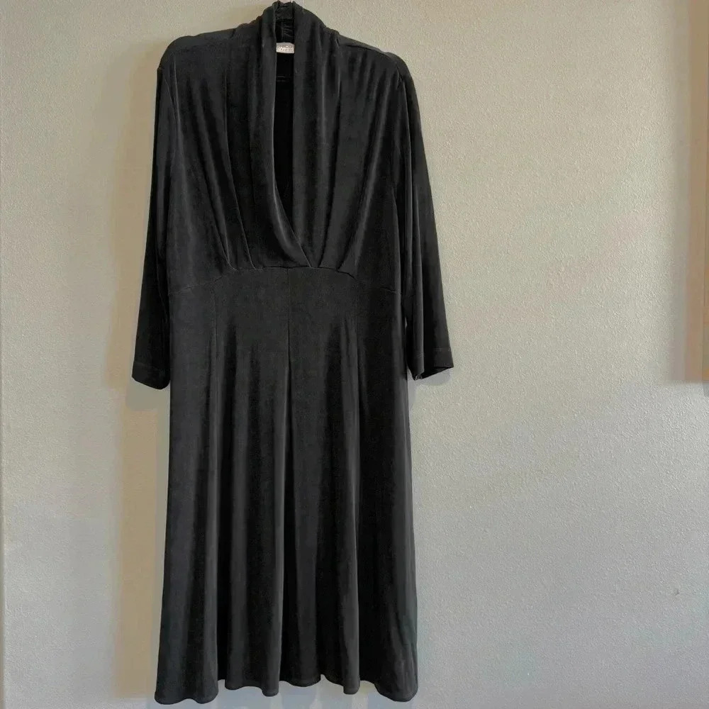 Chico’s Pullover Dress Acetate Stretch Classic Career Office Wedding Guest XL/16